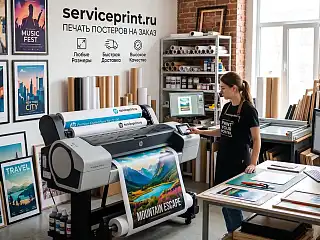 Печать постеров в типографии Сервис Принт