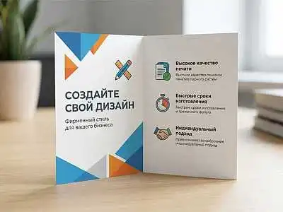 Сложенный буклет-книжка формата А5